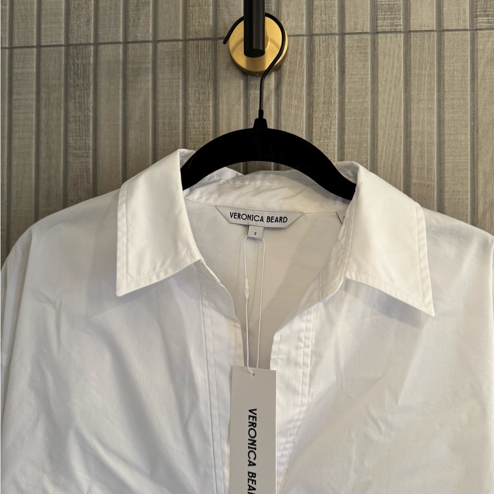 NWT Veronica Beard Classic White Shirt w/ French cuff sleeves